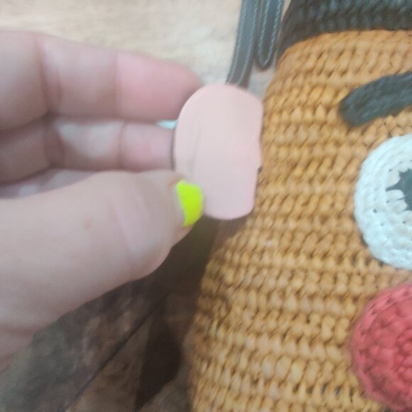 Anya Hindmarch Mr.  Potato Head raffia  bag New - Picture 2 of 5